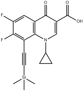 3-Quinolinecarboxylic acid, 1-cyclopropyl-6,7-difluoro-1,4-dihydro-4-oxo-8-[2-(triMethylsilyl)ethynyl]- Struktur