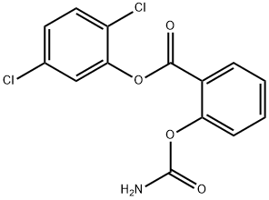 2,5-Dichlorophenyl 2-((aminocarbonyl)oxy)benzoate Struktur