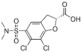 (2R)-6,7-dichloro-5-(dimethylsulfamoyl)-2,3-dihydrobenzofuran-2-carboxylic acid Struktur