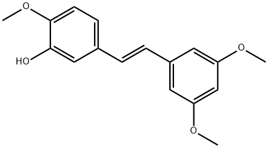 5-[(E)-2-(3,5-dimethoxyphenyl)ethenyl]-2-methoxy-phenol Struktur