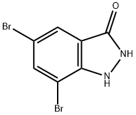 3-HYDROXY-5,7-DIBROMO 1H-INDAZOLE Structure