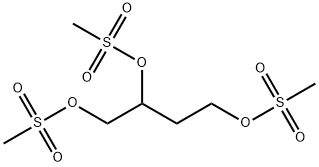1,2,4-トリス(メタンスルホニルオキシ)ブタン 化学構造式