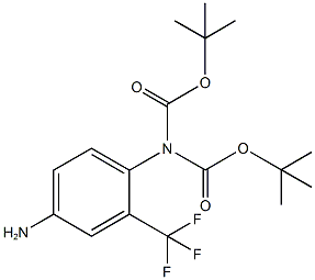 (4-氨基-2-(三氟甲基)苯基)亚氨基二碳酸二叔丁酯 结构式