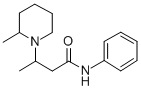 1-Piperidinepropionanilide, beta,2-dimethyl- 结构式