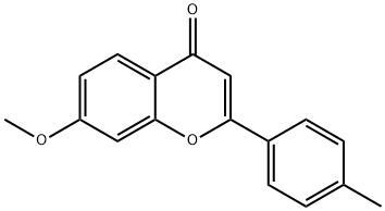 2-(p-トリル)-7-メトキシ-4H-1-ベンゾピラン-4-オン 化学構造式