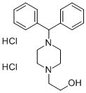 4-(ジフェニルメチル)-1-ピペラジンエタノール二塩酸塩 化学構造式