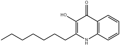 2-HEPTYL-3-HYDROXY-4-QUINOLONE Struktur