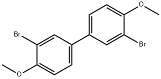3,3'-ジブロモ-4,4'-ジメトキシビフェニル 化学構造式