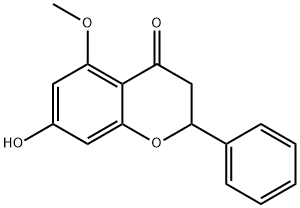 2,3-Dihydro-7-hydroxy-5-methoxy-2-phenyl-4H-1-benzopyran-4-one Struktur