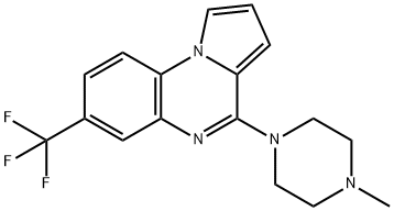7-Trifluoromethyl-4-(4-methyl-1-piperazinyl)pyrrolo-[1,2-a]quinoxaline  maleate  salt Structure