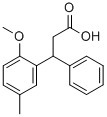 3-(2-メトキシ-5-メチルフェニル)-3-フェニルプロピオン酸 化学構造式