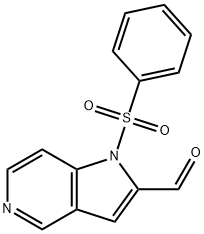 1-(ベンゼンスルホニル)-1H-ピロロ[3,2-c]ピリジン-2-カルバルデヒド 化学構造式