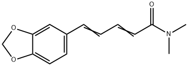 2,4-Pentadienamide, 5-(1,3-benzodioxol-5-yl)-N,N-dimethyl- Structure