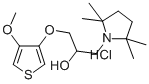1-Pyrrolidineethanol, alpha-(((4-methoxy-3-thienyl)oxy)methyl)-2,2,5,5 -tetramethyl-, hydrochloride Structure