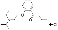 1-[2-[2-[ビス(1-メチルエチル)アミノ]エトキシ]フェニル]-1-ブタノン・塩酸塩 化学構造式