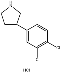 3-(3,4-二氯苯基)吡咯烷盐酸盐, 1092108-79-6, 结构式
