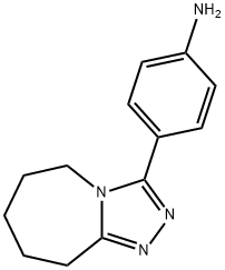 4-{5H,6H,7H,8H,9H-[1,2,4]三唑并[4,3-A]氮杂-3-基}苯胺 结构式