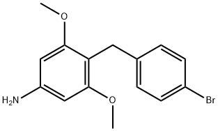 4-(4-ブロモベンジル)-3,5-ジメトキシアニリン 化学構造式