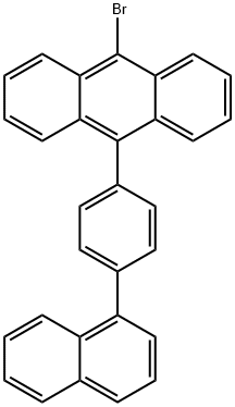 10-(4-(1-萘基)苯基)-9-溴蒽, 1092390-01-6, 结构式