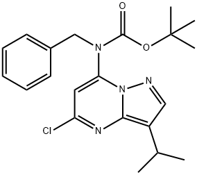 tert-butyl benzyl(5-chloro-3-isopropylpyrazolo[1,5-a]pyriMidin-7-yl)carbaMate Structure
