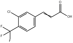 (E)-3-(3-氯-4-(三氟甲基)苯基)丙烯酸,1092460-80-4,结构式