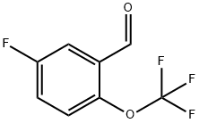 5-フルオロ-2-(トリフルオロメトキシ)ベンズアルデヒド 化学構造式