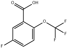 5-フルオロ-2-(トリフルオロメトキシ)安息香酸 化学構造式