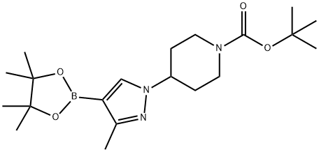 1-(1-Boc-4-piperidyl)-3-methylpyrazole-4-boronic Acid Pinacol Ester,1092563-68-2,结构式