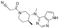 3-((3R,4S)-4-Methyl-3-(Methyl(7H-pyrrolo[2,3-d]pyriMidin-4-yl)aMino)piperidin-1-yl)-3-oxopropanenitrile Structure