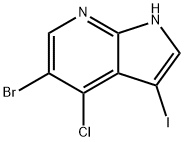 5-溴-4-氯-3-碘-1H-吡咯并[2,3-B]吡啶, 1092579-75-3, 结构式