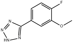 5-(4-Fluoro-3-Methoxyphenyl)-2H-tetrazole Struktur
