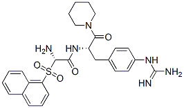 N-alpha-(2-naphthylsulfonylglycyl)-4-guanidinophenylalaninepiperidide 化学構造式