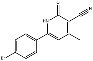 6-(4-BROMOPHENYL)-1,2-DIHYDRO-4-METHYL-2-OXOPYRIDINE-3-CARBONITRILE Struktur