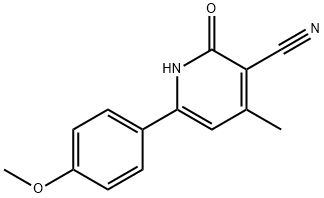 1,2-DIHYDRO-6-(4-METHOXYPHENYL)-4-METHYL-2-OXOPYRIDINE-3-CARBONITRILE Struktur