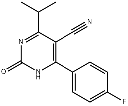 6-(4-Fluorophenyl)-1,2-dihydro-4-(1-methylethyl)-2-oxo-5-pyrimidinecarbonitrile Structure
