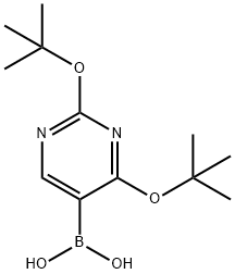 2,4-ジ(TERT-ブトキシ)ピリミジン-5-イルボロン酸水和物 化学構造式