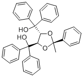 (+)-4,5-BIS[HYDROXY(DIPHENYL)METHYL]-2-METHYL-2-PHENYL-1,3-DIOXOLANE Struktur