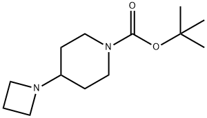 tert-Butyl 4-(azetidin-1-yl)piperidine-1-carboxylate Struktur