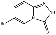 6-ブロモ[1,2,4]トリアゾロ[4,3-A]ピリジン-3-チオール 化学構造式