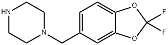 1-[(2,2-二氟-1,3-苯并二氧杂环戊烷-5-基)-甲基]哌嗪,1093211-85-8,结构式