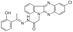 2-Chloro-6H-indolo(2,3-b)quinoxaline-6-acetic acid (1-(2-hydroxyphenyl )ethylidene)hydrazide Struktur