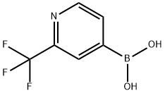 2-(トリフルオロメチル)ピリジン-4-ボロン酸 化学構造式