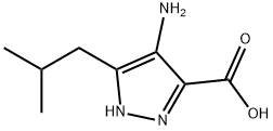5-(2-Isobutyl)-4-aMino-1H-pyrazole-3-carboxylic Acid, 1093415-88-3, 结构式