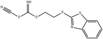 [(BENZO[D]THIAZOL-2-YLTHIO)METHYL] METHYLCYANOCARBONIMIDODITHIOATE Structure