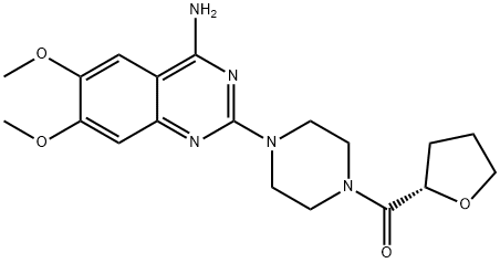 Piperazine, 1-(4-amino-6,7-dimethoxy-2-quinazolinyl)-4-[(tetrahydro-2-furanyl)carbonyl]-, (S)-, 109351-33-9, 结构式