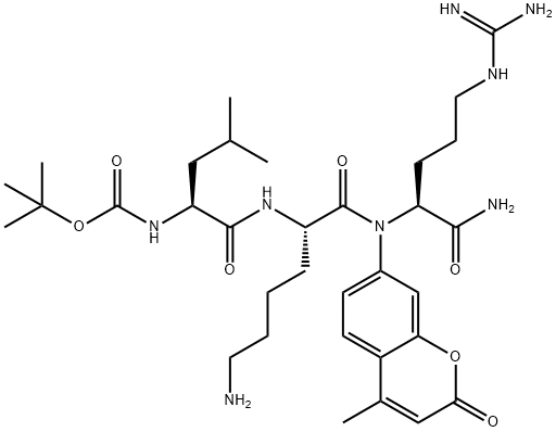 BOC-LEU-LYS-ARG-AMC HYDROCHLORIDE SALT Structure