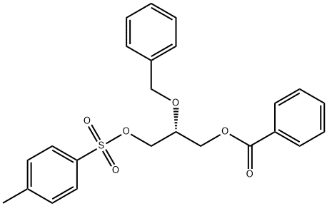 (R)-(+)-1-BENZOYLOXY-2-BENZYLOXY-3-TOSYLOXYPROPANE Struktur