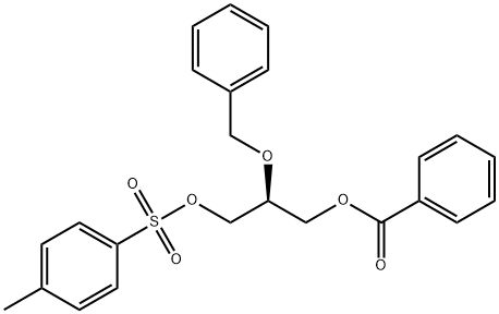 (S)-(-)-1-苯甲酰氧-2-苄氧基-3-甲苯磺酰氧丙烷, 109371-33-7, 结构式