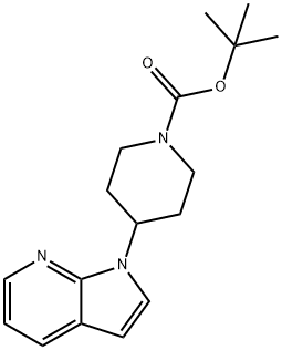 1-BOC-4-(7-氮杂吲哚-1-基)哌啶,1093759-55-7,结构式