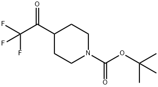 tert-Butyl 4-(2,2,2-trifluoro-acetyl)piperidin-1-carboxylate Struktur
